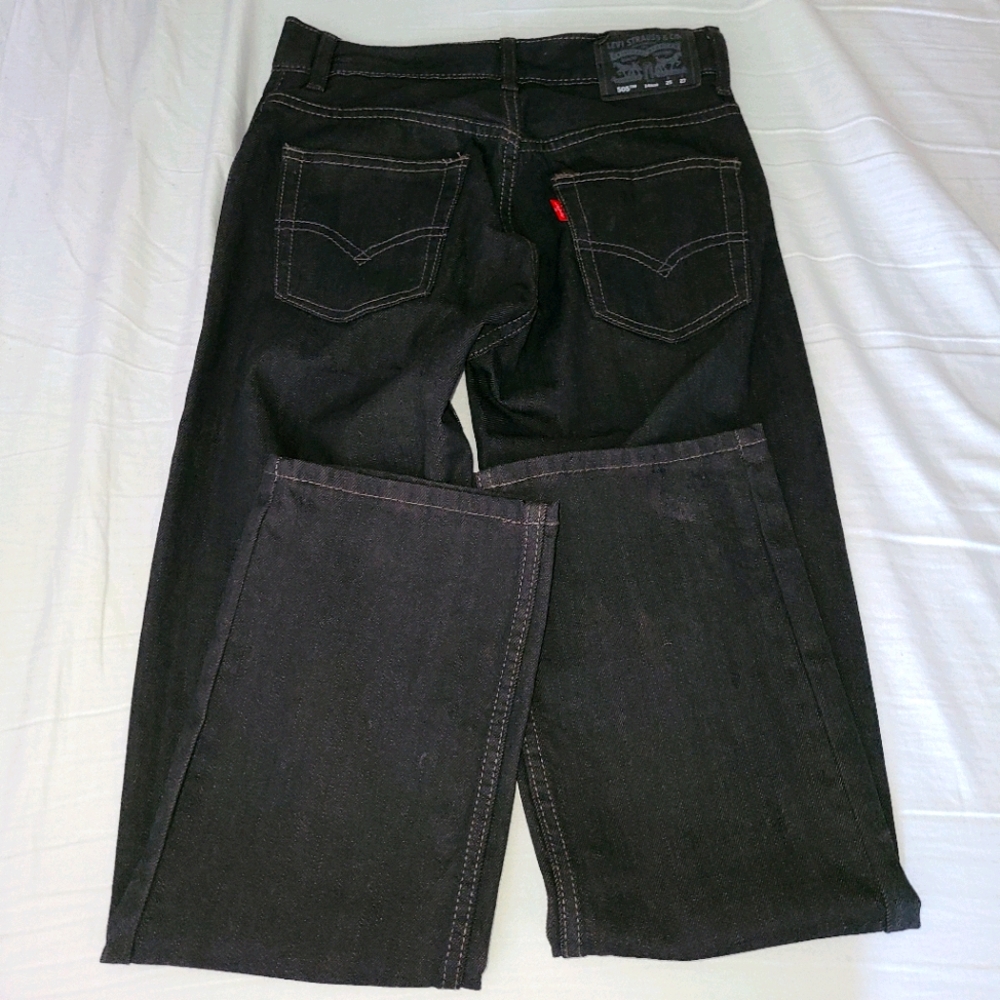Levi's 505 Regular Jeans, Big Boys 14 Slim, black